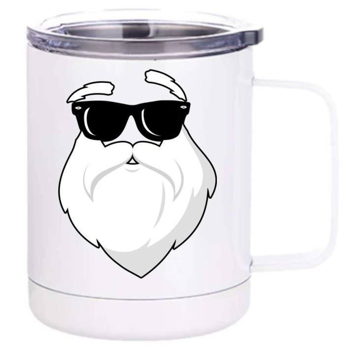 Cool Santa Face Front & Back 12oz Stainless Steel Tumbler Cup