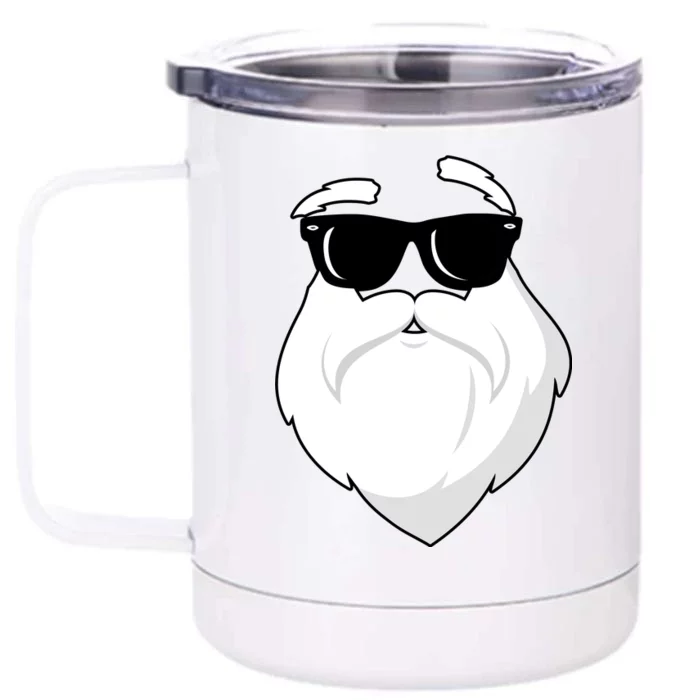 Cool Santa Face Front & Back 12oz Stainless Steel Tumbler Cup