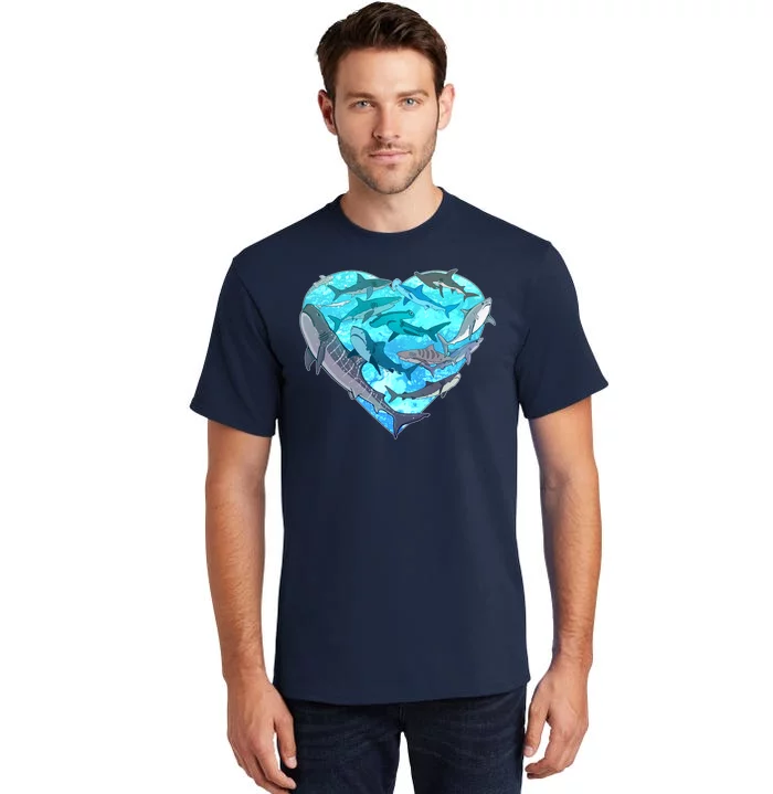 Cool Shark Love Heart Tall T-Shirt