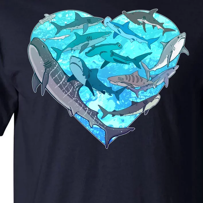 Cool Shark Love Heart Tall T-Shirt