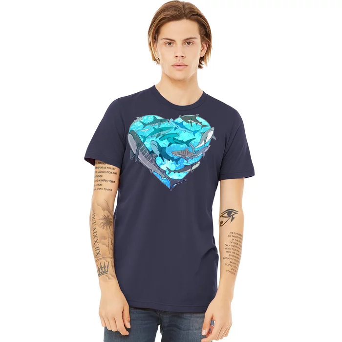 Cool Shark Love Heart Premium T-Shirt