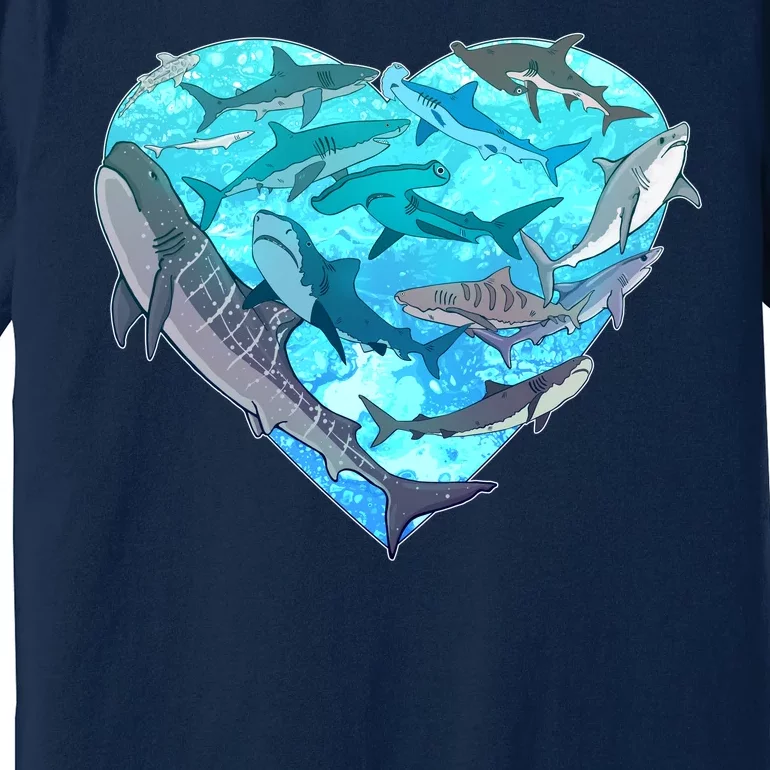 Cool Shark Love Heart Premium T-Shirt