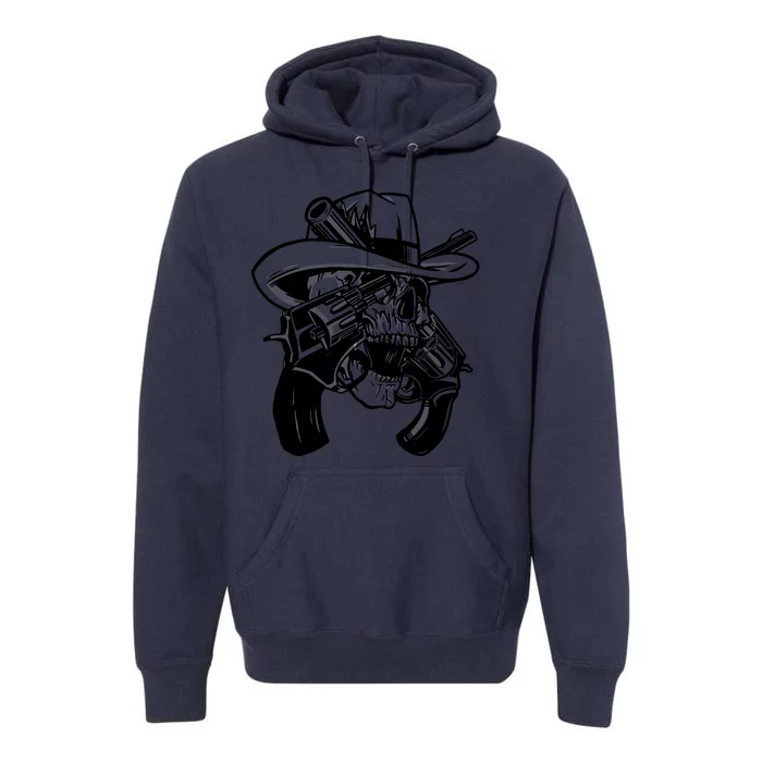 Cool Skull Guns Crossbones Premium Hoodie