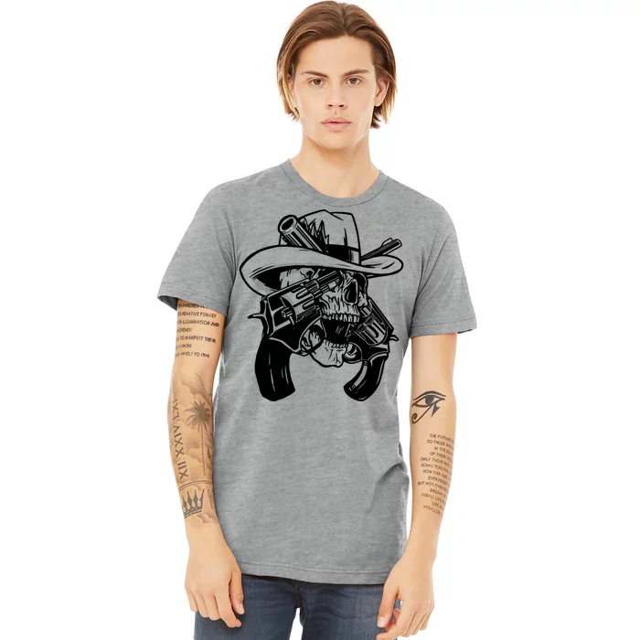 Cool Skull Guns Crossbones Premium T-Shirt