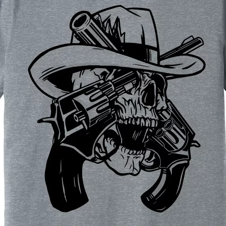 Cool Skull Guns Crossbones Premium T-Shirt