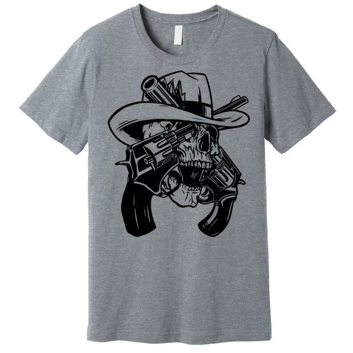 Cool Skull Guns Crossbones Premium T-Shirt