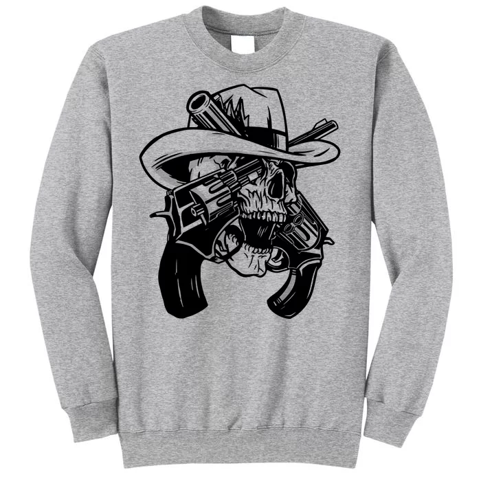 Cool Skull Guns Crossbones Tall Sweatshirt