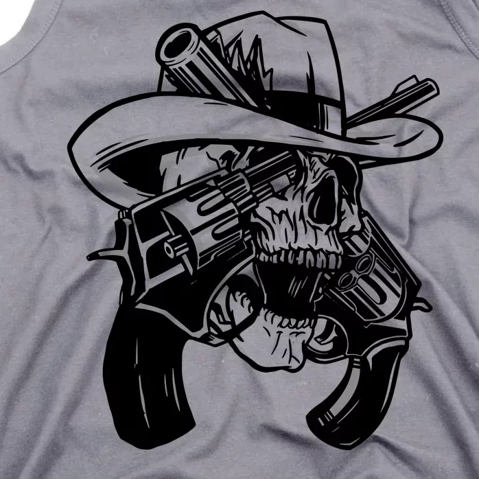 Cool Skull Guns Crossbones Tank Top