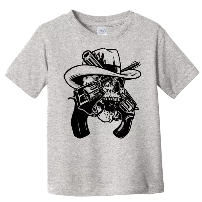 Cool Skull Guns Crossbones Toddler T-Shirt