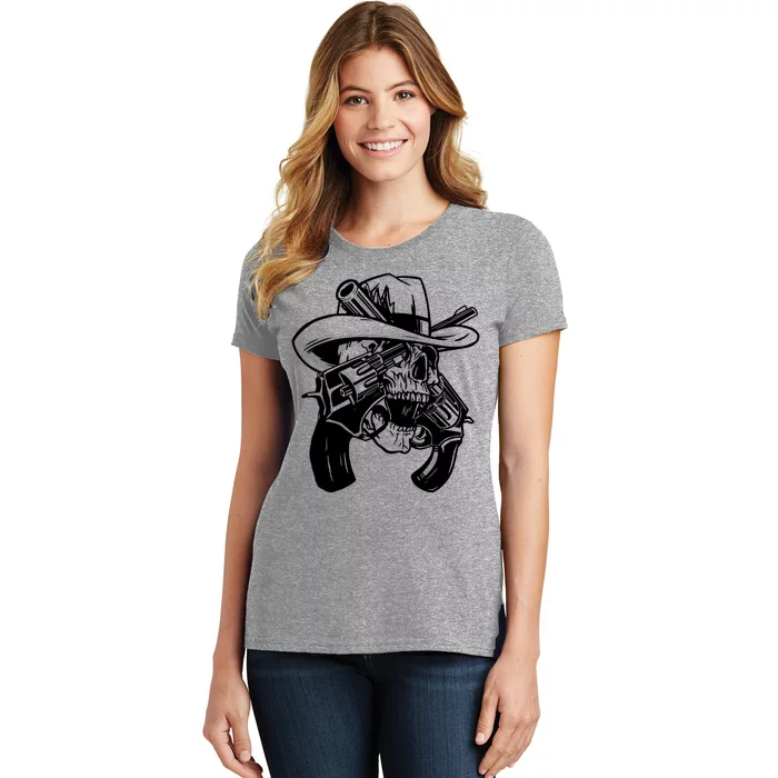 Cool Skull Guns Crossbones Women's T-Shirt