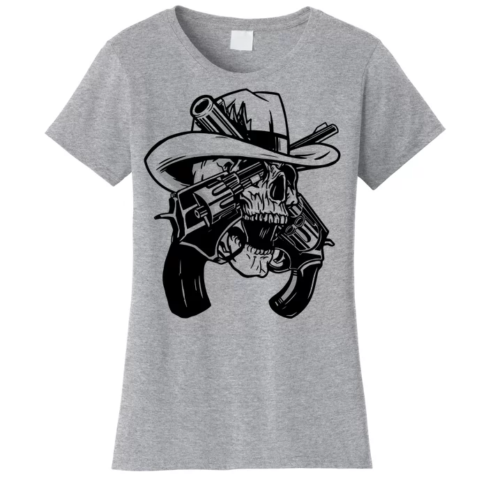 Cool Skull Guns Crossbones Women's T-Shirt