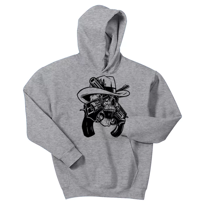 Cool Skull Guns Crossbones Kids Hoodie