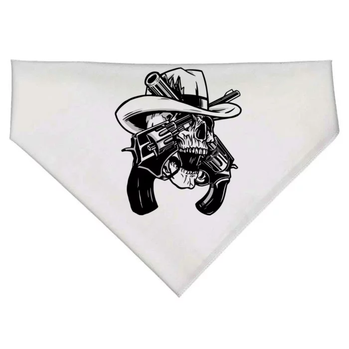 Cool Skull Guns Crossbones USA-Made Doggie Bandana