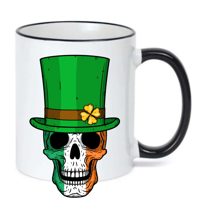 Cool St. Patricks Day Irish Skull Black Color Changing Mug