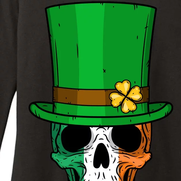 Cool St. Patricks Day Irish Skull Womens CVC Long Sleeve Shirt