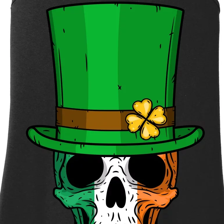 Cool St. Patricks Day Irish Skull Ladies Essential Tank