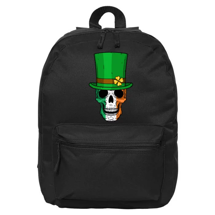 Cool St. Patricks Day Irish Skull 16 in Basic Backpack