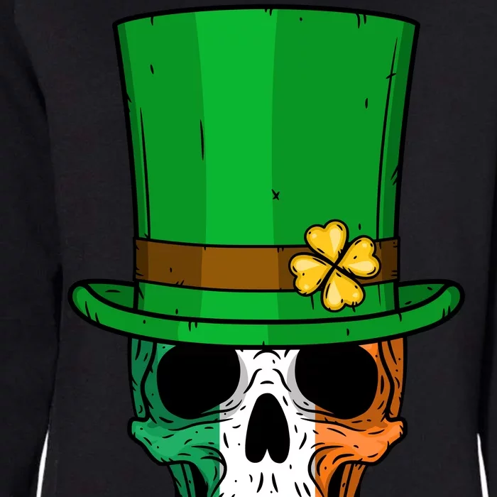 Cool St. Patricks Day Irish Skull Womens California Wash Sweatshirt