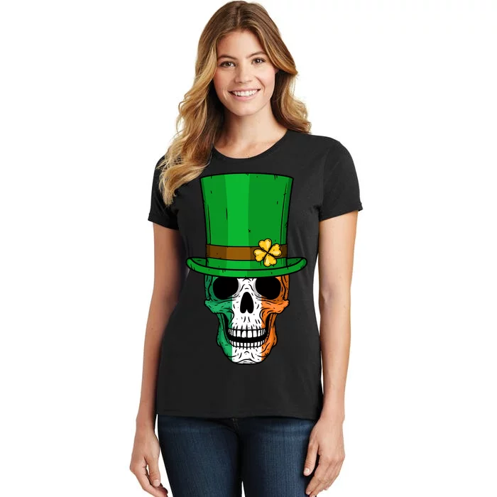 Cool St. Patricks Day Irish Skull Women's T-Shirt