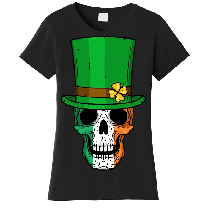 Cool St. Patricks Day Irish Skull Women's T-Shirt