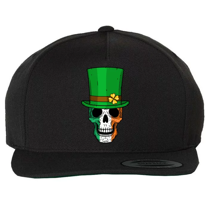 Cool St. Patricks Day Irish Skull Wool Snapback Cap