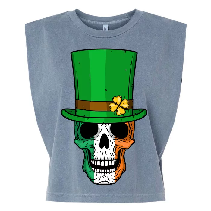 Cool St. Patricks Day Irish Skull Garment-Dyed Women's Muscle Tee