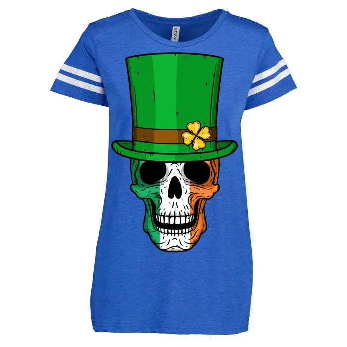 Cool St. Patricks Day Irish Skull Enza Ladies Jersey Football T-Shirt