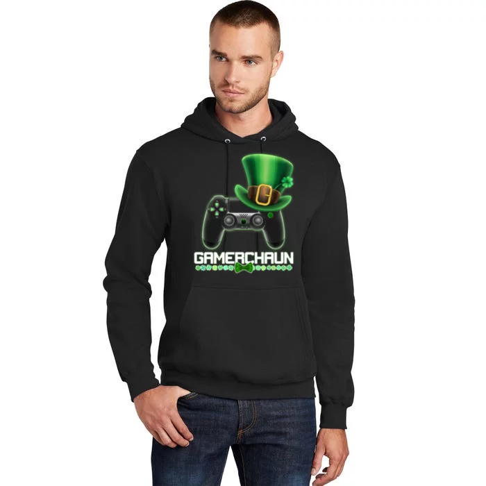 Cool St Patrick's Day Gamerchaun Game Controller Leprechaun Tall Hoodie