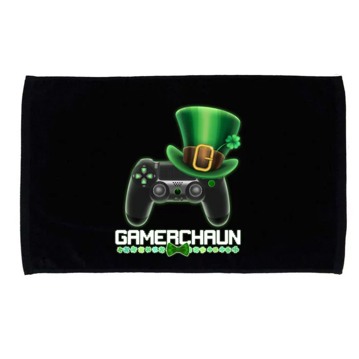 Cool St Patrick's Day Gamerchaun Game Controller Leprechaun Microfiber Hand Towel