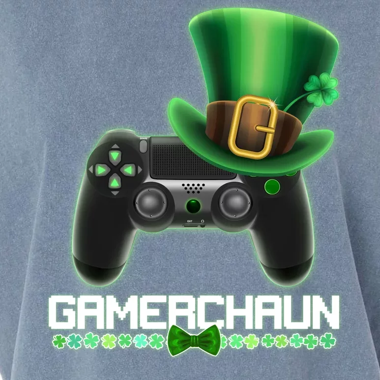 Cool St Patrick's Day Gamerchaun Game Controller Leprechaun Garment-Dyed Women's Muscle Tee