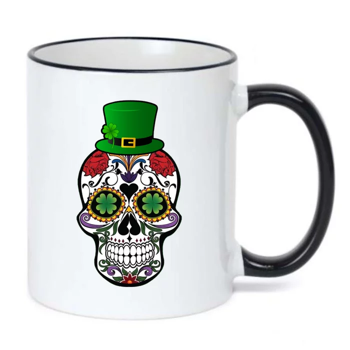 Cool St Patricks Day Irish Day Of The Dead Skull Black Color Changing Mug