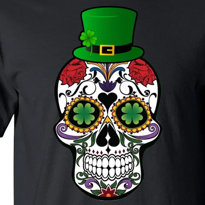 Cool St Patricks Day Irish Day Of The Dead Skull Tall T-Shirt