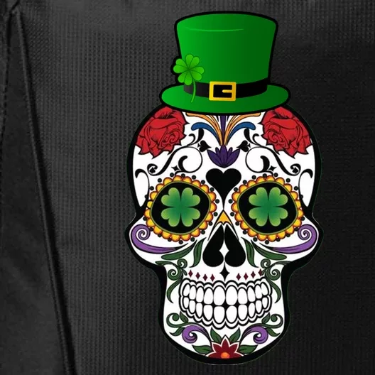 Cool St Patricks Day Irish Day Of The Dead Skull City Backpack