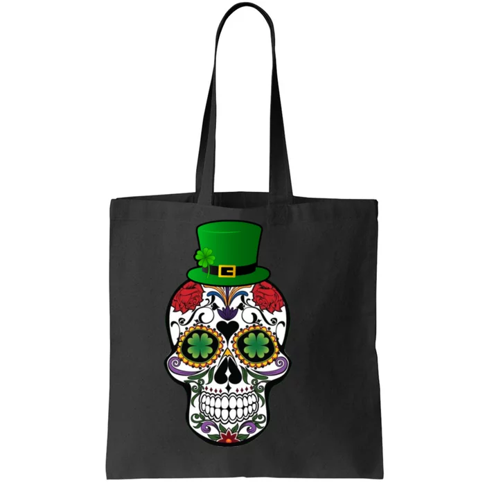 Cool St Patricks Day Irish Day Of The Dead Skull Tote Bag