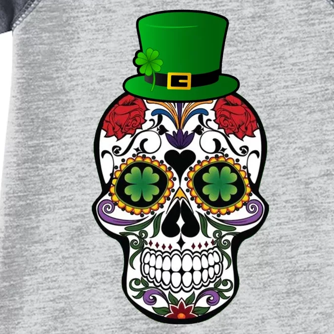 Cool St Patricks Day Irish Day Of The Dead Skull Infant Baby Jersey Bodysuit