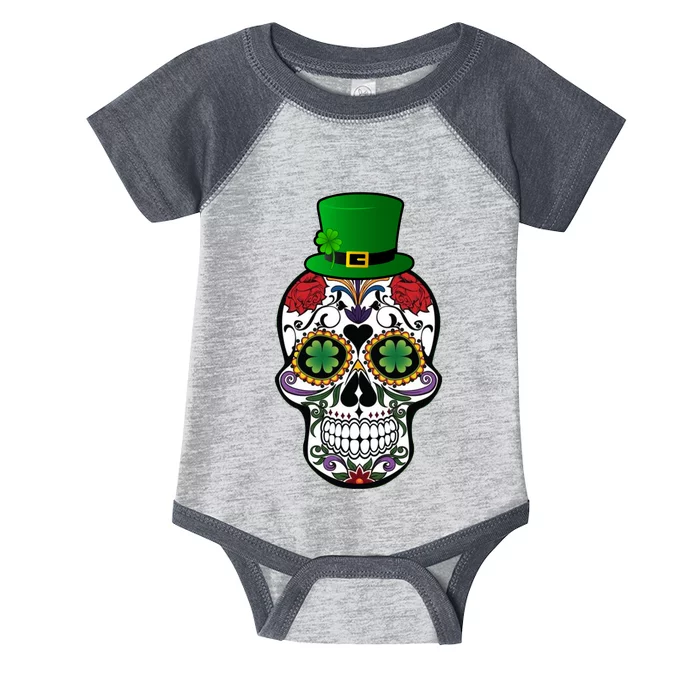 Cool St Patricks Day Irish Day Of The Dead Skull Infant Baby Jersey Bodysuit