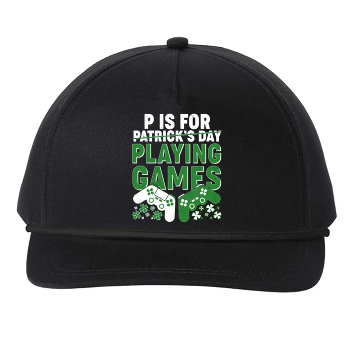 Cool St Patrick's Day P Is For Playing Games Snapback Five-Panel Rope Hat