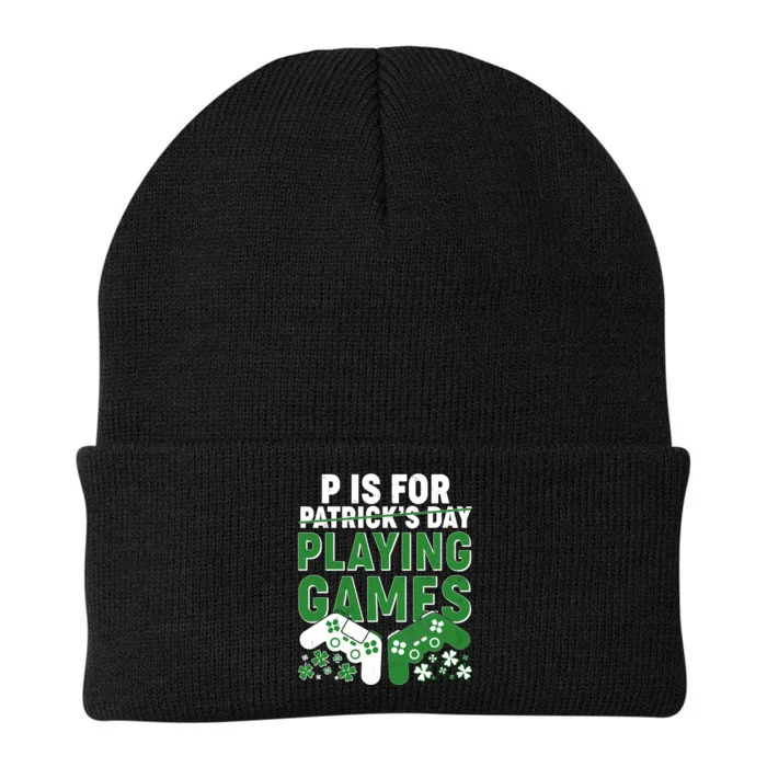 Cool St Patrick's Day P Is For Playing Games Knit Cap Winter Beanie