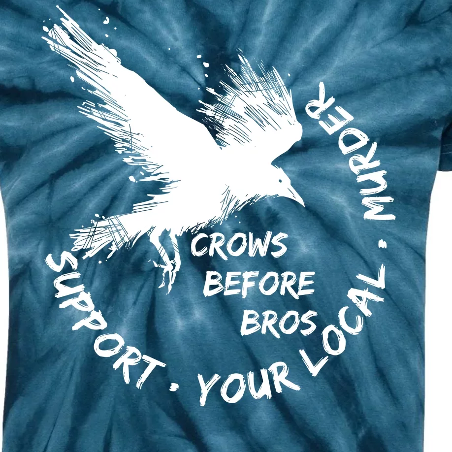 Cool Support Your Local Murder Crows Before Bros Kids Tie-Dye T-Shirt