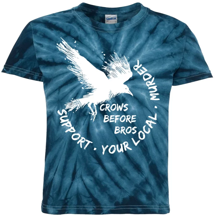 Cool Support Your Local Murder Crows Before Bros Kids Tie-Dye T-Shirt