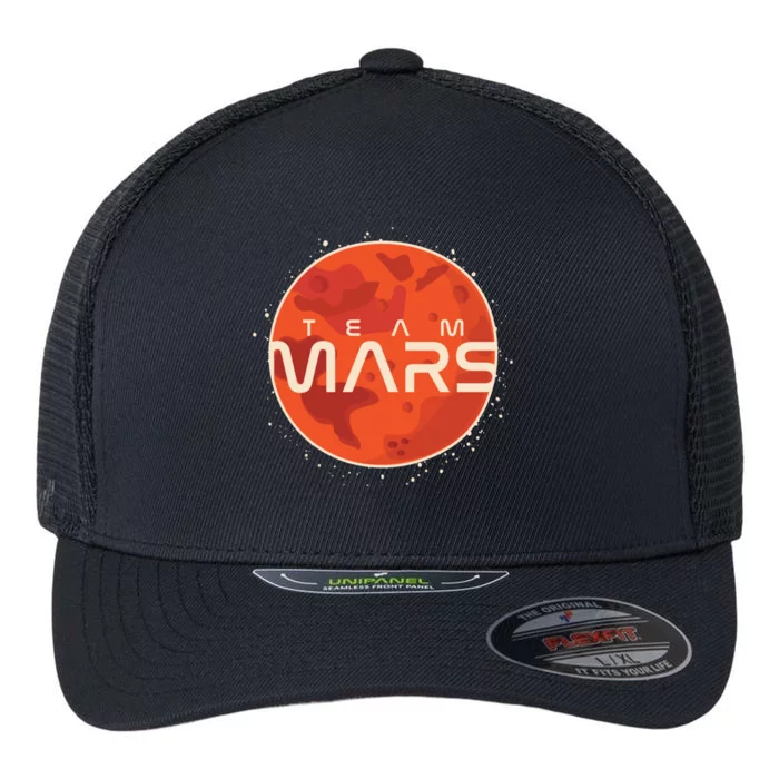 Cool Team Mars Planet Space Logo Flexfit Unipanel Trucker Cap