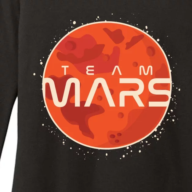 Cool Team Mars Planet Space Logo Womens CVC Long Sleeve Shirt