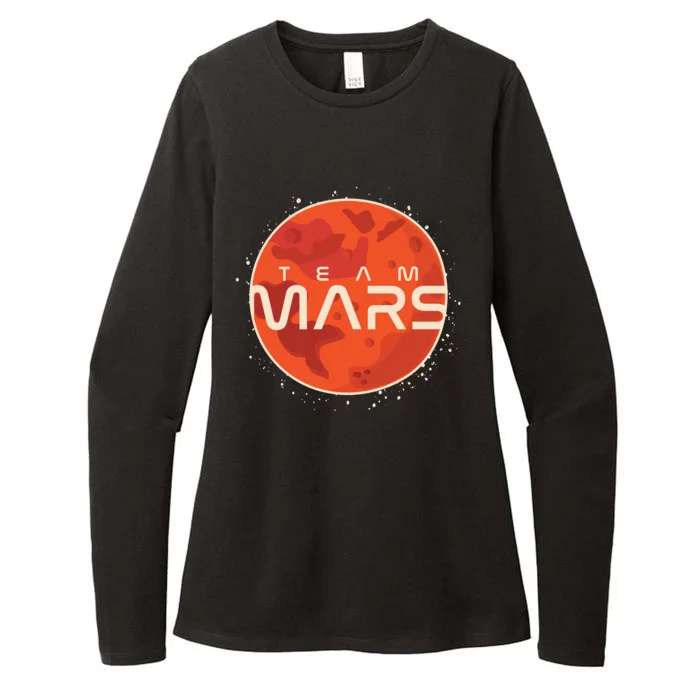 Cool Team Mars Planet Space Logo Womens CVC Long Sleeve Shirt