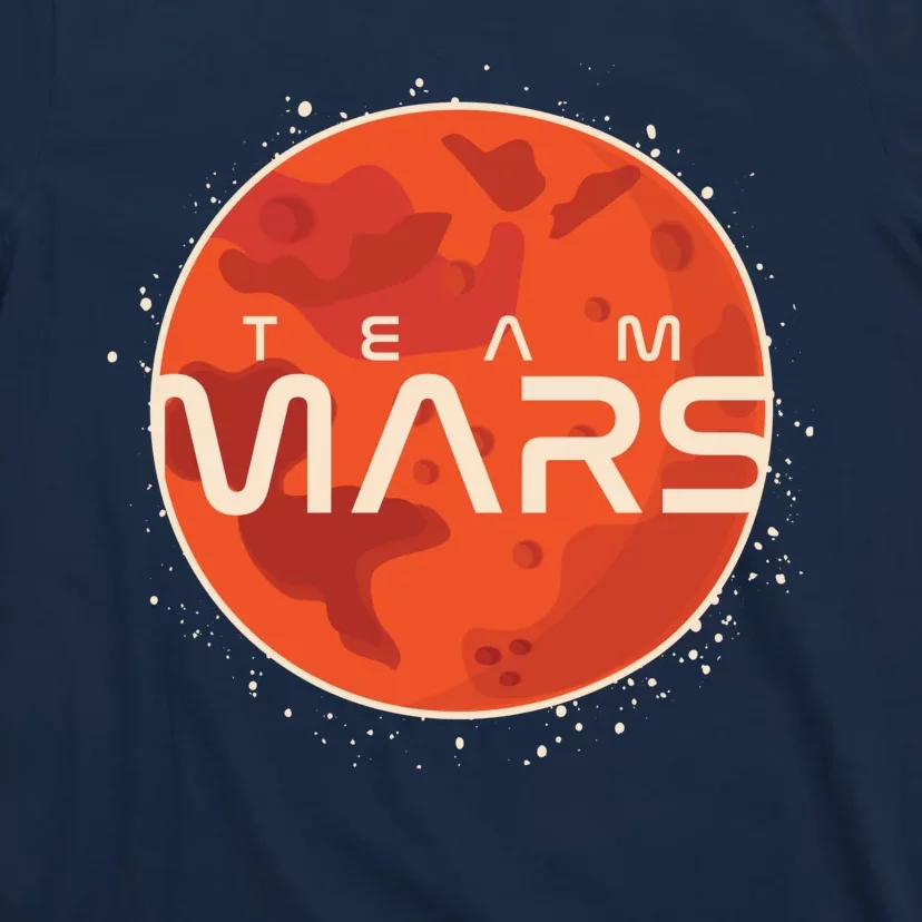 Cool Team Mars Planet Space Logo T-Shirt