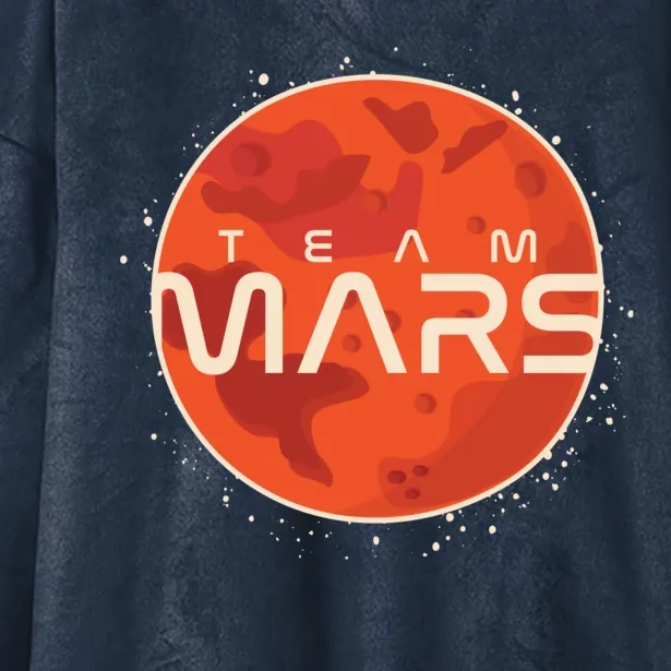 Cool Team Mars Planet Space Logo Hooded Wearable Blanket