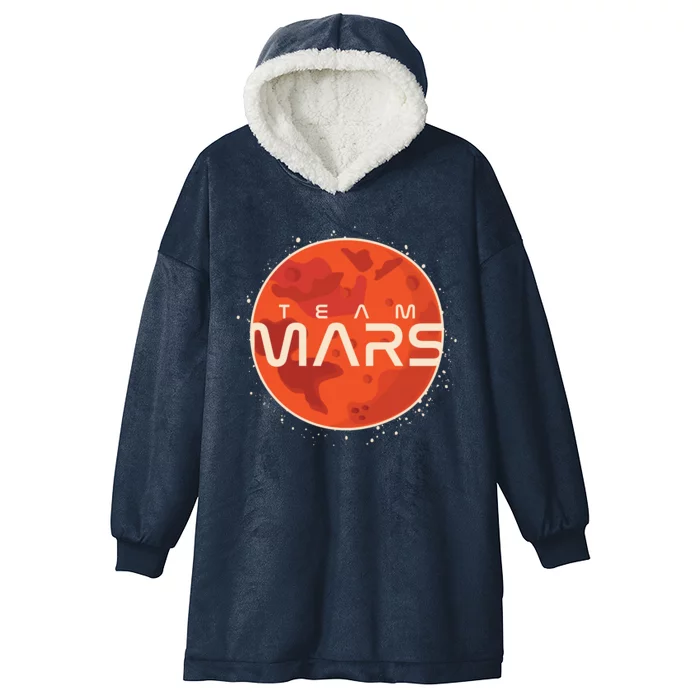 Cool Team Mars Planet Space Logo Hooded Wearable Blanket