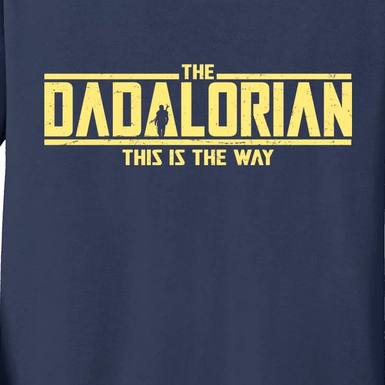 Cool The Dadalorian This Is The Way Kids Long Sleeve Shirt