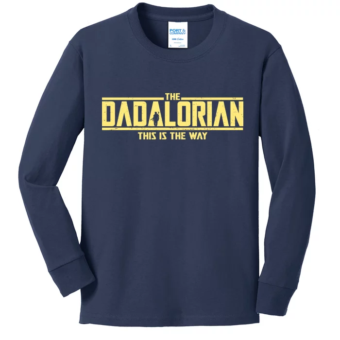 Cool The Dadalorian This Is The Way Kids Long Sleeve Shirt