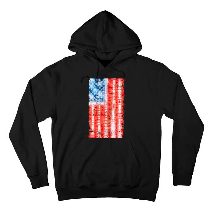 Cool Tie Dye USA American Flag Hoodie