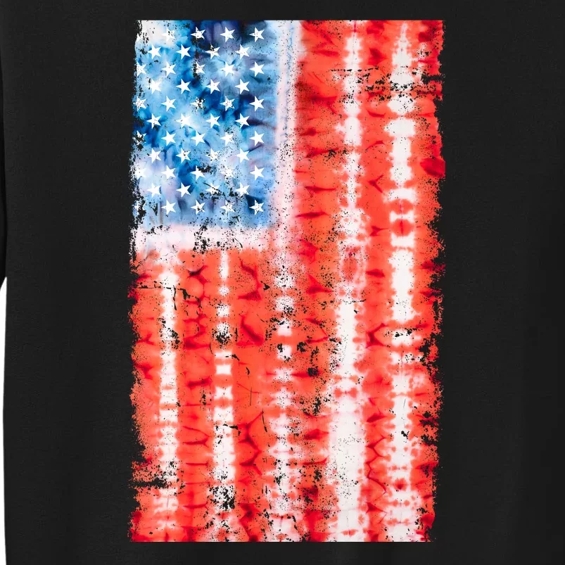 Cool Tie Dye USA American Flag Sweatshirt